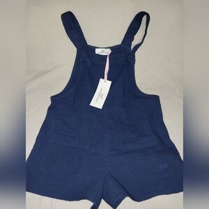 Vineyard Vines Navy Blue Girl's Seastitch Coverup Romper XS (5-6) NWT